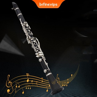 [brfinevips] 17 teclas de trabajo a mano baquelita madera b plano instrumento musical profesional clarinete bb (7)