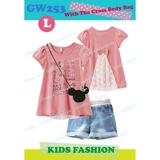 Gw253-L - camiseta de traje infantil - Mickey Pink