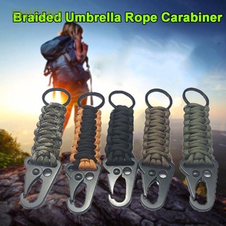 shifeng hebilla de senderismo camping llavero gancho trenzado cordón paracord al aire libre supervivencia paraguas mosquetón/multicolor