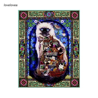 lov Cat 5D Diamond DIY Painting Craft Embroidery Cross Craft Stitch Kit Home Decor