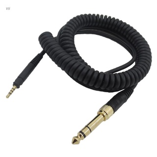 vii reemplazo de auriculares de resorte cable de cable de línea para sennheiser- hd518 hd558 hd598 hd559 hd579 hd599 auriculares cable de audio