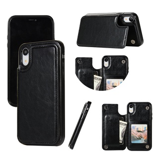 Leather Wallet Card Holder Phone Case iPhone 11Pro Max XR Samsung S7 S8 S9
