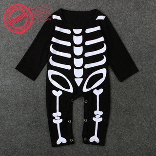 [precio impactante] una pieza esqueleto disfraz de halloween mono bebé niños niñas jugar mameluco 70 (2)