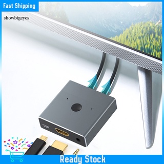 Sges adaptador de interruptor compatible con HDMI portátil bidireccional Plug Play HDMI compatible con interruptor divisor 4K HDTV