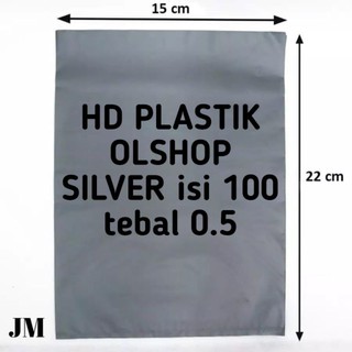 Embalaje de plástico hd plata tamaño 15x22