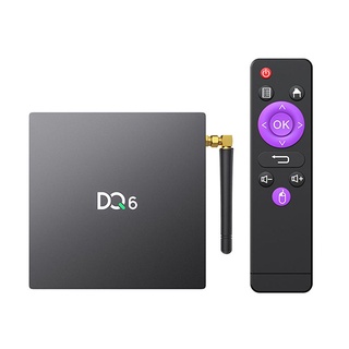 DQ6 Android 10.0 Smart TV Box RK3318 Quad Core 64 Bit UHD 4K Media Player VP9 H.265 4GB/32GB 2.4G/5G WiFi BT4.2 Digital Display Remote Control