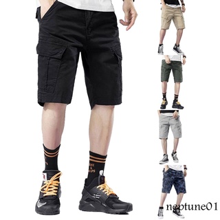 nt-hombres pantalones cortos, color sólido/camuflaje de impresión de cintura alta pantalones cortos con