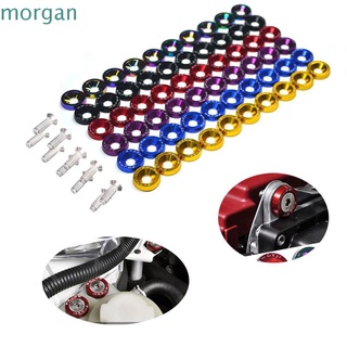 MORGAN Car Styling Car Modified Washer Aluminum JDM Washer Car Modified Bolts Bumper Auto Accessaries Car Fender Engine styling M6 Car Fasteners License Plate Bolts/Multicolor