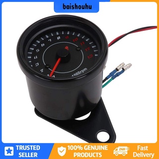 [baishouhu] tacómetro electrónico universal de 13000 rpm para motocicleta con retroiluminación led