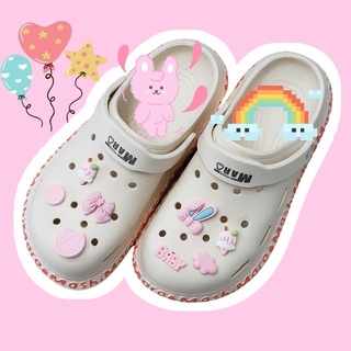 8PCS diy botón zapatos charm-jibbitzs-8pcs ins rosa conejo botón diy-lindo dibujos animados accesorios zapatos charm -crocs /jibbitz /botón crocs /charm/