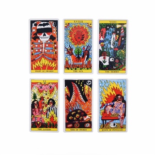 DAY 78pcs Tarot Del Fuego Cards Spanish Board Game Oracle Deck Electronic Guide Book (3)