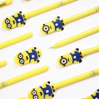 Bolígrafo de Gel de silicón de 4 piezas/bolígrafo creativo de dibujos animados/pequeños amarillos/suministros escolares