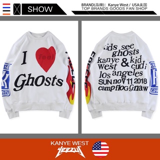 Kanye west graffiti hombres sudaderas cuello redondo i feel ghosts sudadera con capucha hip-hop moda niños ver fantasmas streetwear sudadera