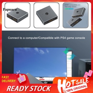 Pa divisor compatible con HDMI de aleación de aluminio bidireccional Plug Play HDMI compatible con interruptor divisor Plug Play HDTV