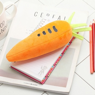 papel 1pc de felpa estuche de lápiz estudiante en forma de zanahoria caso bolsa de estudiantes bolsa de papelería (6)