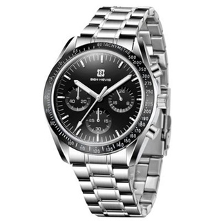 *XJG Waterproof Men Sports Watch Luxury Genuine Leather Chronograph Quartz Watch Multifunctional Business Watch