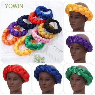 YOWIN Nuevo Envolturas para la cabeza de las señoras Trenzas de esponja Venda Turbantes de trenza de mujer Moda Decorativa Accesorios para el cabello Grande Exagerado Turbante/Multicolor