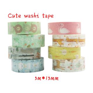 5m * 15mm Cute Washi Tape Set Cinta adhesiva Suministros para diario estacionario (1)