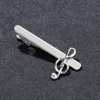 MAIXIN Vintage for Shirt Classic Clasp Tie Pin Men Jewelry Necktie Clips Fashion Silver Color Musical Note Tie Clip Necktie Pin/Multicolor (3)