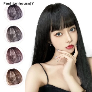 fashionhousejy flecos clips de pelo piezas de pelo sintético en los clips delantero limpio peinado caliente venta