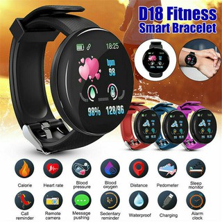 Reloj inteligente De promoción D18 Bluetooth deportivo con Monitor De presión arterial/ritmo cardíaco