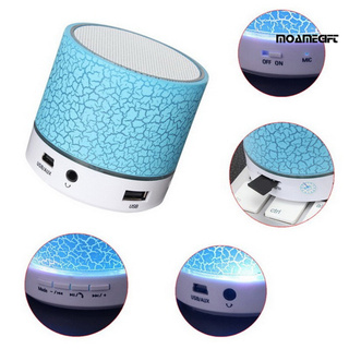 moamegift A9 portátil LED luz grieta Bluetooth altavoz U disco TF tarjeta Subwoofer reproductor de música para teléfono (9)