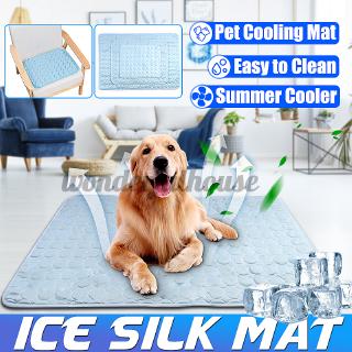 s/m/l alfombrilla de enfriamiento de hielo para mascotas, sensación fría, seda de hielo, alfombrilla de enfriamiento para perro, gato, confort