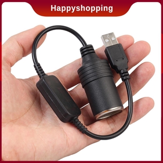 Happy Shopping 5V USB Male to 12V Cigarette Lighter Socket Converter Adapter for Car