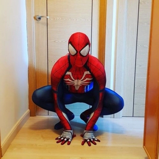 traje de pareja para niños Adult Spider-manjump Insomniac Spiderman Cosplay disfraz 3D impresión Spidey Zentai Suit (7)