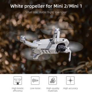 2 pares de hélice blanca de bajo ruido ligero Props hoja de repuesto ventiladores de ala accesorio para DJI Mini 1 Drone