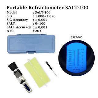 Refractómetro portátil salinidad SALT-100