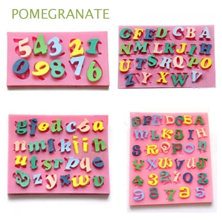Herramientas de granada/molde de números de letras para decoración de pasteles de cocina/abecedario de silicona/nuevo Fondant/Chocolate/azúcar