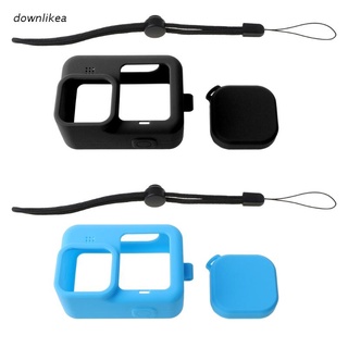 dow Silicone Camera Sleeve Lens Cap Cover Anti-lost rope for GoPro- Hero 9 Protective Frame Case Shell Accessories