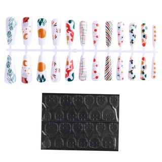 [LACOOPPIA] 24x Uas postizas con cintas adhesivas de doble cara Puntas de uas artificiales para decoracin de uas Belleza