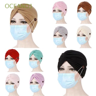 oceano1 moda cáncer quimio gorra cruz bandana bufanda musulmán turbante protección de la oreja mujeres elástico pérdida de cabello sombrero ajustable envoltura de cabeza/multicolor