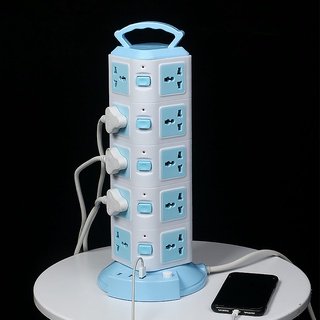 Torre vertical multicontacto con varios contactos 3 entradas USB (3)