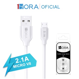 1HORA Cable Android V8 Micro Usb Reforzado 1M