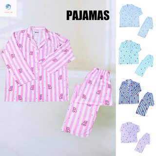 bts pijama conjunto transpirable lindo suelto ajuste largo ropa de dormir de algodón para mujeres hombres