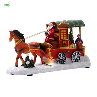 cualquier interior del hogar adornos de la escena de navidad carro tirado por caballos estatua decoración del hogar