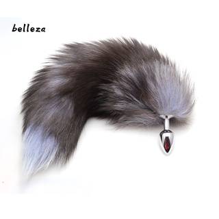 BE Adult Sexy Faux Fox Tail Stainless Steel Anal Plug Butt Couple Flirting Sex Toys