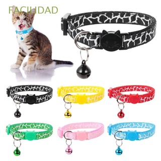 facilidad hebilla collar de perro lindo gato cabeza gatito collares gato suministros mascotas cachorro ajustable gato accesorios campana colgante/multicolor