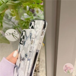 Simple Floral iPhone Case For iPhone 11 12 Pro Max X Xs Max XR 8 7 SE Soft Cover iPhone Casing Clear TPU Casetify (7)