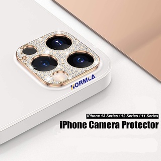 Protector De Cámara iPhone , Diamante Bling Lente Para 13 Pro max , 12 Glitter Diamond Protectora Decoración Pegatina Para Y 11 series Cubierta
