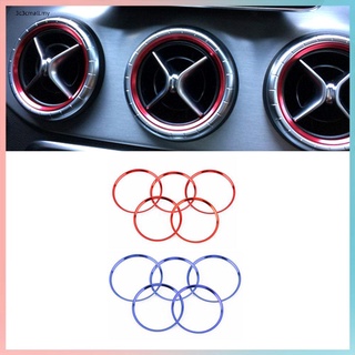 4 piezas de estilo de coche aire acondicionado ventilación de aire salida anillo cubierta de ajuste decoración adecuada para accesorios AMG
