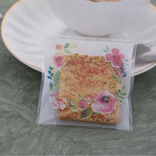 ESMERALDA 100 bolsas de galletas de fiesta autoadhesivas suministros de embalaje bolsa de flores galletas boda cumpleaños gracias hornear caramelo bolsillos (3)