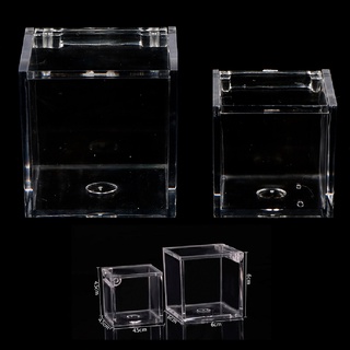 glwg pequeña caja cuadrada de plástico transparente de almacenamiento para regalo de cumpleaños, caja de caramelos de boda