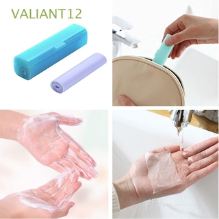 VALIANT12 conveniente jabón de papel Mini espuma perfumada rebanada portátil lavado de manos tipo de limpieza baño 1 caja copos/Multicolor (1)