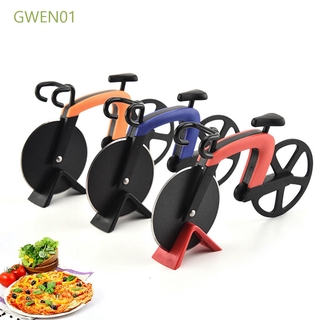 GWEN01 Creative Dough Divider Pie Wheel Slicer Pizza Cutter Cutting Cooking Kitchen Cake Baking Bike Bicycle/Multicolor (1)