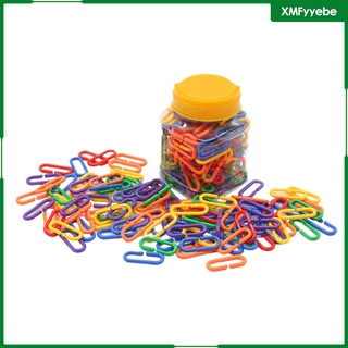 [XMFYYEBE] 150 Pcs Geometric Shape Colorful Buckle Building Blocks Chain Link Hooks Toy