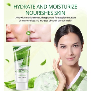 Bioaqua Aloe Vera Gel suave acné blanqueamiento tratamiento crema facial para hidratar la reparación húmeda después del sol 40g (5)